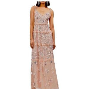 Anthropologie Pink Maxi Dress